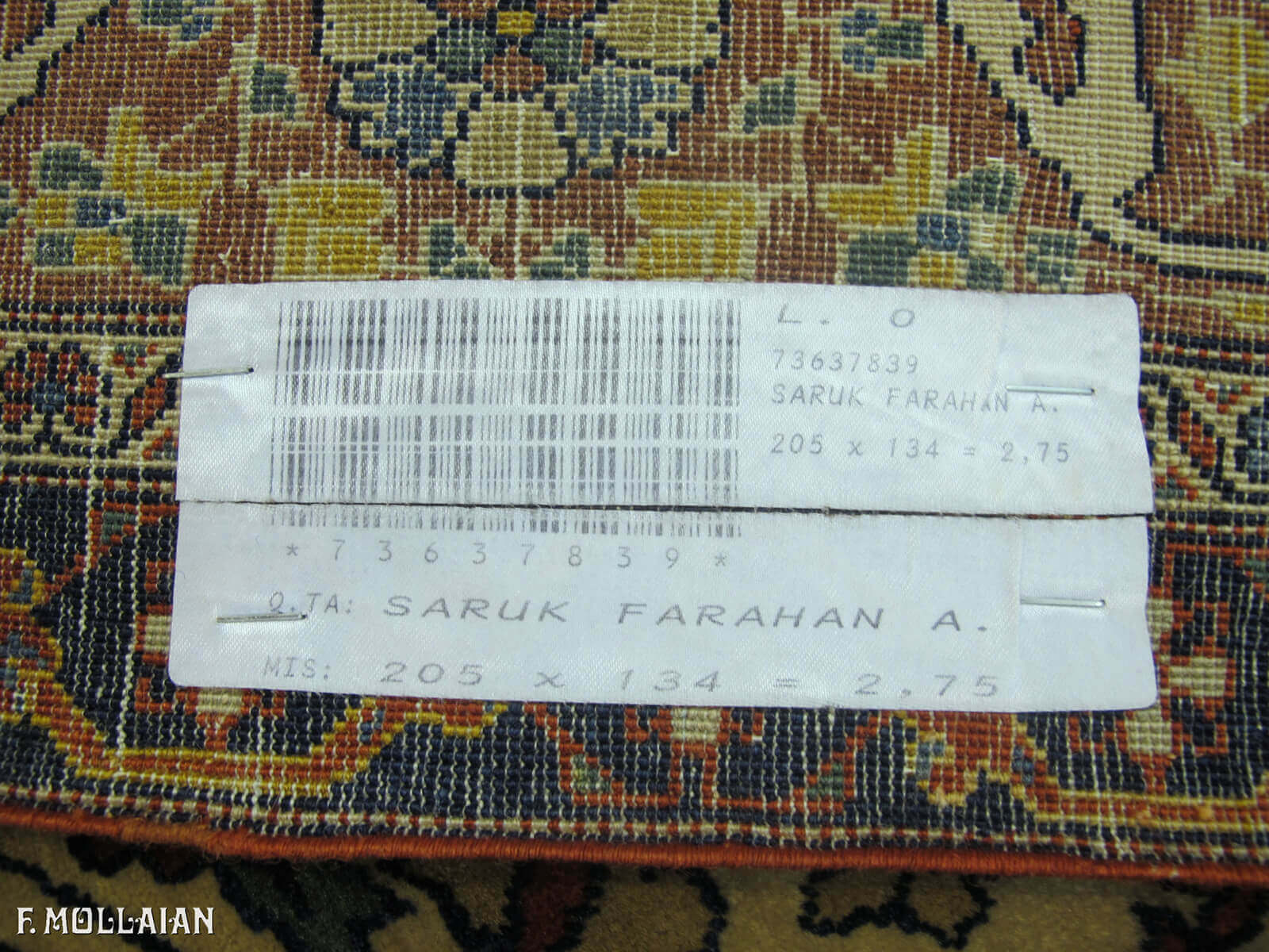 Tapis Persan Antique Saruk Farahan n°:73637839